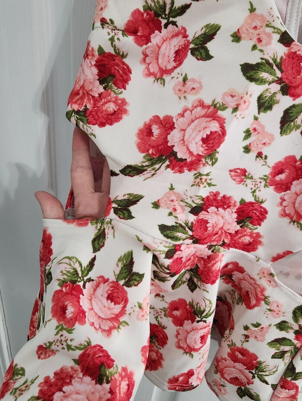 Wet seal Peplum cut out blouse y2k coquette Garden floral feminine Large - Picture 5 of 8